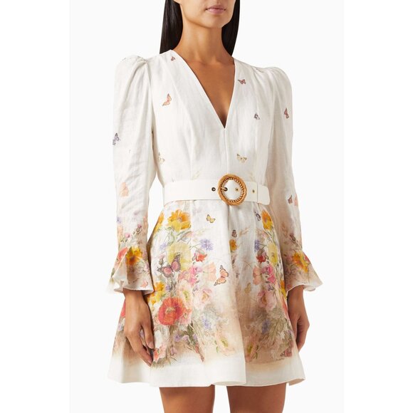 ZIMMERMANN Tranquility Mini Dress in Linen - Picture 1 of 13